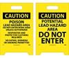 Warning Sign 19"X12" .004 mil Polye 2-Sided Floor Stand Black on Yellow "Caution"